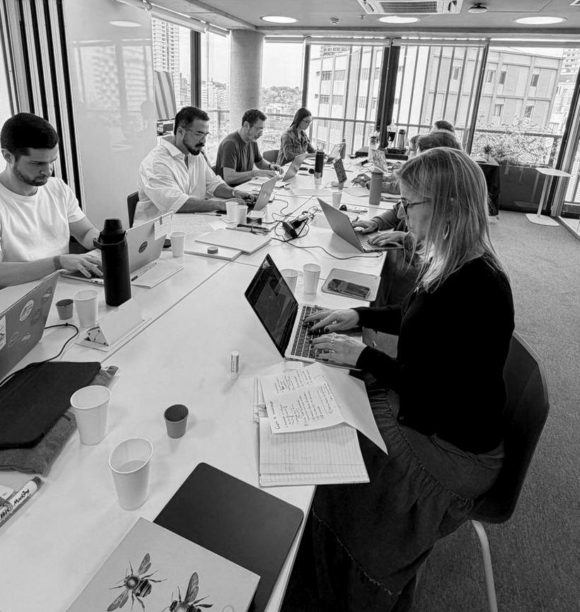 A mesa de trabalho numa edição do Líder Builder